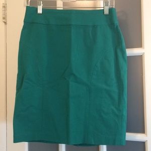 Emerald green pencil skirt